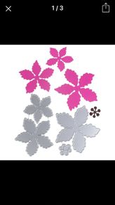 4pcs/set Poinsettia Flowers Metal Dies Embossing Cutting Dies Scrapbooking DIY  Embossing Photo Album Art Decorations Home Decor