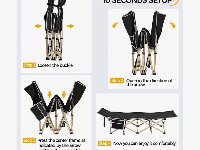 Folding Camping Bed for Adults