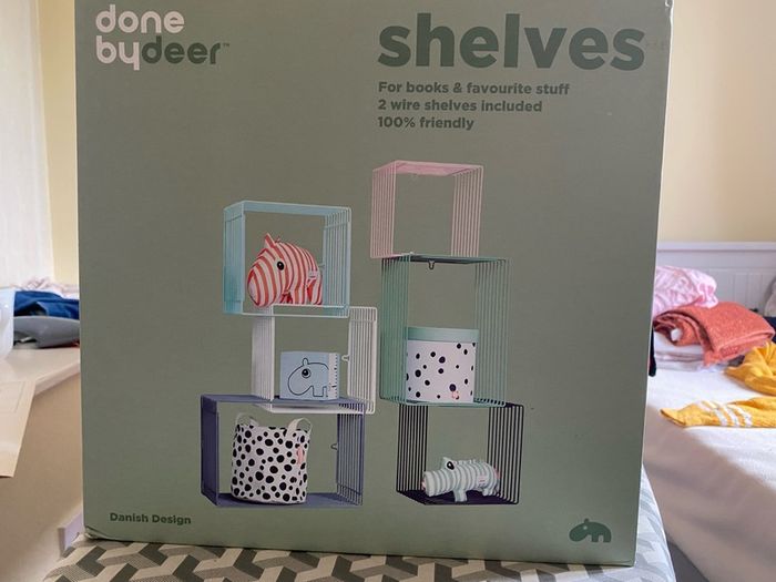 Done by deer wire shelves Nordic scandi kids room decor