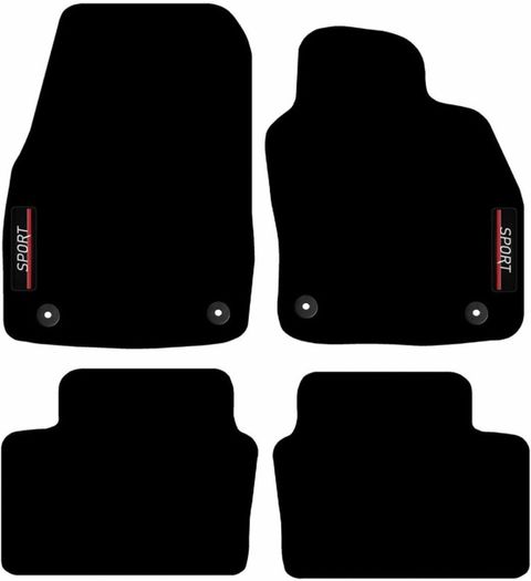 Floor Mats Velour Car Mat Suitable for Volkswagen Golf IV (1J) 1998>2003 - New Beetle 1998>2011 - Bora 1998>2011 / Seat Leon I 99>05