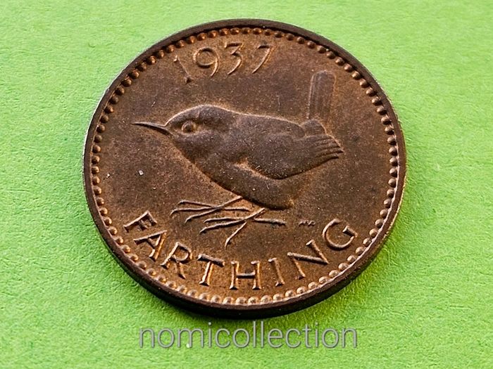 United Kingdom 1937 year Uncirculated Farthing.