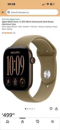 Apple Watch 12 / 46mm DK Bronze (Brand New) sealed