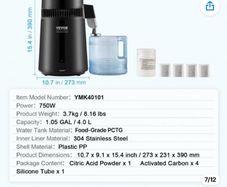 VEVOR 4L Water Distiller Purifier Machine