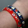 Vintage Enamel  Flower Bangle Cloisonne? Bracelet/Hinged/Retro Look 15 each Image 2