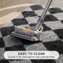 Area Rug Living Room Bedroom 120x160cm, Large Fluffy Carpet Soft Shaggy Checkered Rugs, Washable Area Rug Anti Slip, Thick Carpets for Kids Room Nursery, Dorm Home Decor, Black and Grey Image 5