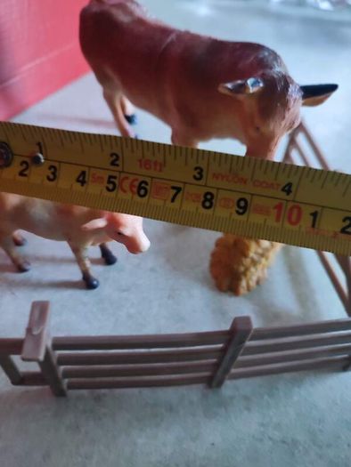 Vintage Toy Farm Playset of 2 cows Plastic Animals