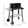Charcoal BBQ Grill Trolley Patio Outdoor Garden Barbecue Image 3