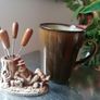 Jolly Swagman Pottery Cocktail Fork Holder Image 6