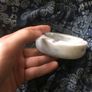 White heavy marble ashtray Image 5