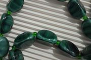 Vintage Green Glass Necklace