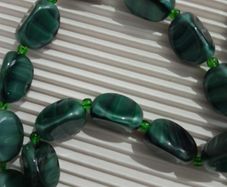Vintage Green Glass Necklace