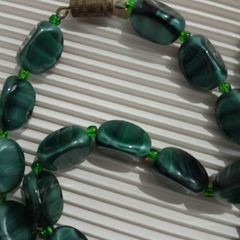 Vintage Green Glass Necklace
