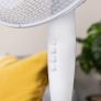 16" Inch, Lightweight, Pedestal Fan, 3 Speeds, Wide-Angled Oscillation, Powerful Airflow, Adjustable Height, White (FREE POSTAGE) Image 7