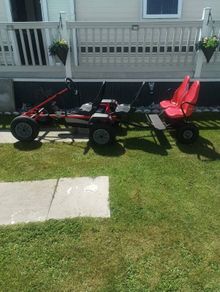 Berg Go kart and 2 seat trailer