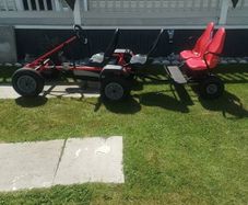 Berg Go kart and 2 seat trailer