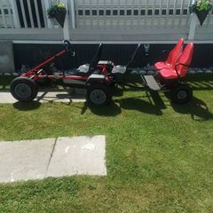 Berg Go kart and 2 seat trailer