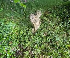 4 season garden cherubs with tall lady statue