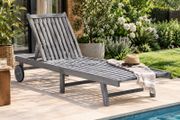 Sun Lounger Solid Acacia Wood