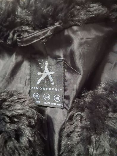 Black Faux fur crop jacket