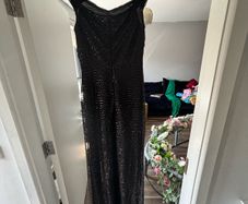 Black sequin debs dress