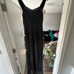 Black sequin debs dress
