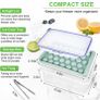 Sphere Ice Cube Tray with Lid and Bin Ice Ball Molds for Freezer 99pcs Ice Making Mold with Ice Container and Tong Image 5
