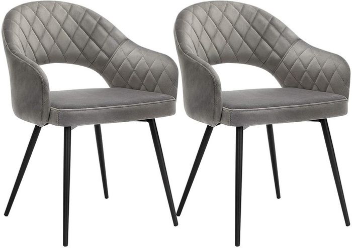 Set of 2 Velvet Dining Chairs Modern Kitchen Chairs - Free Delivery Nationwide