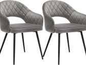 Set of 2 Velvet Dining Chairs Modern Kitchen Chairs - Free Delivery Nationwide