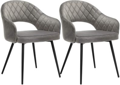Set of 2 Velvet Dining Chairs Modern Kitchen Chairs - Free Delivery Nationwide