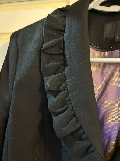 Frill Black Next Blazer Size 8