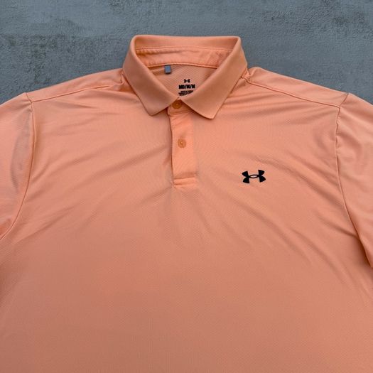 Orange Under Armour Golf Polo T-Shirt