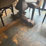 Large heavy French solid oak vintage table Image 4