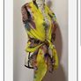 Yellow Floral beach scarf 95x150 Image 2