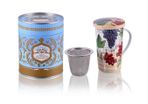Porcelain Wild Berries Cup With Infuser And Lid 350ml