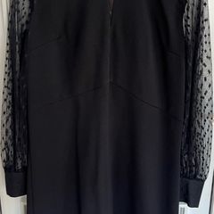 Next Black dress with Sheer detailed Sleeves