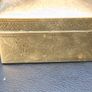 Vintage Antique Brass Embossed Art Deco BoxWood Lines Trinket Money Cigarette Box Image 2