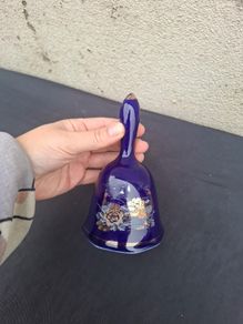 Ceramic blue table bell postage possible