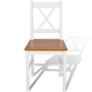 Dining Chairs 4 pcs White Pinewood Image 3