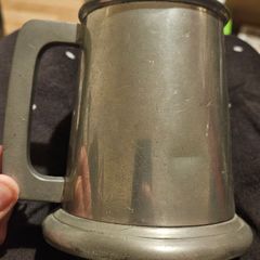 Viners English Pewter Glass Bottomed Tankard