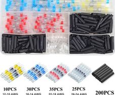300pcs Box Solder Sealed Wire Connectors Heat Shrink Solder Butt Connectors Solder Connector Kit Automotive Marine Insulation