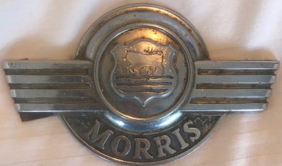 Genuine 1960s Morris metal car badge