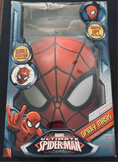 Spidey Mask 3D Deco Light, Brand New, Damaged Box