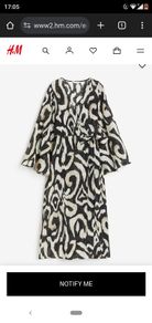 H&M print long wrap summer dress kimono size XS