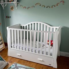 Cot and chest of drawers