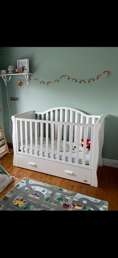 Cot and chest of drawers