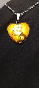 St Padre PIO Cabochon glass pendant