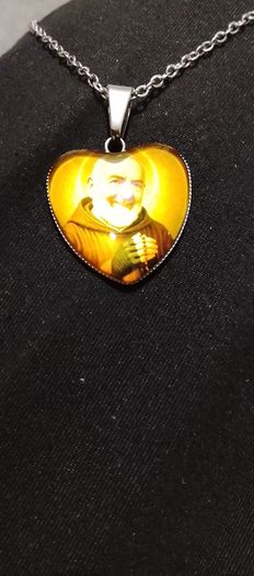 St Padre PIO Cabochon glass pendant