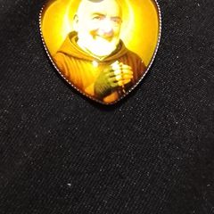 St Padre PIO Cabochon glass pendant