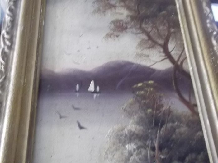 a antique oil painting on board
