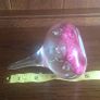 Pink and clear pointed glass paperweight Image 7